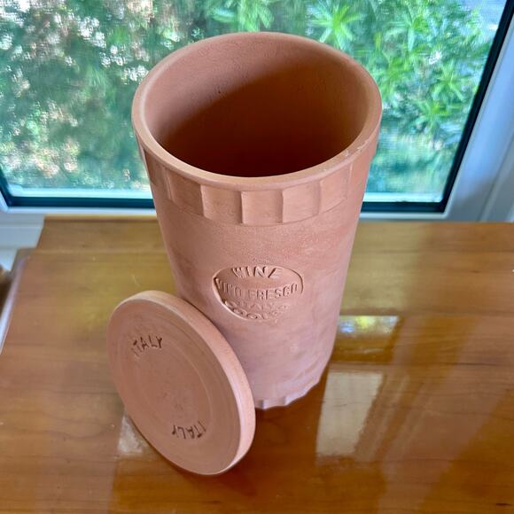 Vintage Italian Terracotta Wine Cooler with Lid – Vino Fresco Italy - Picture 11 of 14